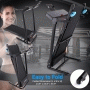 Pyle - SLFTRD30 , Health and Fitness , Fitness Equipment - Home Gym , Folding Treadmill Electric Motorized Running Machine - 12 Pre-set Program, 5 White LED Display & Mobile Phone/Tablet, Water Bottle Holder for Indoor Exercise