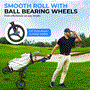 Pyle - SLG3W , Misc , Foldable 3-Wheel Golf Push Cart - New Deluxe Scorecard Holder, Upper & Lower Brackets with Elastic Strap