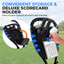 Pyle - SLG3W , Misc , Foldable 3-Wheel Golf Push Cart - New Deluxe Scorecard Holder, Upper & Lower Brackets with Elastic Strap