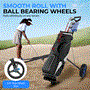 Pyle - SLGCX5 , Sports and Outdoors , Foldable 2-Wheel Golf Push Cart - Steel Pull Cart, Upper & Lower Brackets with Strap, Without Umbrella Holder