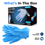 Pyle - SLGLV100MDX5.6 , Health and Fitness , 500 Pieces Soft Industrial Gloves - Nitrile and Vinyl Gloves Powder Free Disposable Gloves (Medium Size)