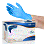 Pyle - SLGLVNIT100LG.5 , Health and Fitness , 100 Pcs. Soft Industrial Gloves - Nitrile and Vinyl Gloves Powder Free Disposable Gloves (Large Size)