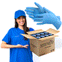 Pyle - SLGLVNIT100SMX10 , Health and Fitness , 1000 Pcs. Soft Industrial Gloves - Nitrile and Vinyl Gloves Powder Free Disposable Gloves (Small Size)