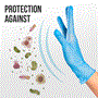 Pyle - SLGLVNIT100XL , Health and Fitness , 100 Pcs. Soft Industrial Gloves - Nitrile and Vinyl Gloves Powder Free Disposable Gloves (Extra Large Size)