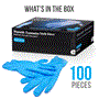 Pyle - SLGLVNIT100XL , Health and Fitness , 100 Pcs. Soft Industrial Gloves - Nitrile and Vinyl Gloves Powder Free Disposable Gloves (Extra Large Size)