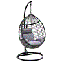 Pyle - SLGZ0EGBL , Misc , Wicker Rattan Swing Chair - Washable Nonslip Soft Swing Chair Cushion for Outdoor/Indoor Garden Decoration (Black)