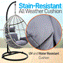 Pyle - SLGZ0EGBL , Misc , Wicker Rattan Swing Chair - Washable Nonslip Soft Swing Chair Cushion for Outdoor/Indoor Garden Decoration (Black)
