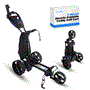 Pyle - SLGZELEC , Sports and Outdoors , 3-Wheel Electric Golf Cart - Foldable and Rechargeable Aluminum Frame T Zendo Electric Trolley, Includes Umbrella Holder and Storage Compartment