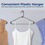 Pyle - SLHPLGRA10 , Home and Office , Storage - Organization , 10 Pcs. Plastic Hangers - Non-Slip, Sturdy, and Heavy Duty Coat Set with 360° Swivel Hook for Clothes (Grey)
