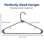 Pyle - SLHPLGRA150 , Home and Office , Storage - Organization , 150 Pieces Plastic Hangers - Non-Slip, Sturdy, and Heavy Duty Coat Set with 360° Swivel Hook for Clothes (Gray)