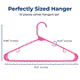 Pyle - SLHPLPINK10 , Home and Office , Storage - Organization , 10 Pcs. Plastic Hangers - Non-Slip, Sturdy, and Heavy Duty Coat Set with 360° Swivel Hook for Clothes (Pink)