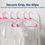 Pyle - SLHPLPINK10 , Home and Office , Storage - Organization , 10 Pcs. Plastic Hangers - Non-Slip, Sturdy, and Heavy Duty Coat Set with 360° Swivel Hook for Clothes (Pink)
