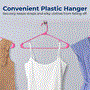 Pyle - SLHPLPINK10 , Home and Office , Storage - Organization , 10 Pcs. Plastic Hangers - Non-Slip, Sturdy, and Heavy Duty Coat Set with 360° Swivel Hook for Clothes (Pink)