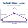 Pyle - SLHPLPURL10.5 , Home and Office , Storage - Organization , 10 Pcs. Plastic Hangers - Non-Slip, Sturdy, and Heavy Duty Coat Set with 360° Swivel Hook for Clothes (Purple)