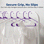 Pyle - SLHPLPURL10.5 , Home and Office , Storage - Organization , 10 Pcs. Plastic Hangers - Non-Slip, Sturdy, and Heavy Duty Coat Set with 360° Swivel Hook for Clothes (Purple)