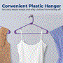 Pyle - SLHPLPURL10.5 , Home and Office , Storage - Organization , 10 Pcs. Plastic Hangers - Non-Slip, Sturdy, and Heavy Duty Coat Set with 360° Swivel Hook for Clothes (Purple)