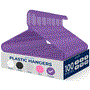 Pyle - SLHPLPURL100 , Home and Office , Storage - Organization , 100 Pieces Plastic Hangers - Non-Slip, Sturdy, and Heavy Duty Coat Set with 360° Swivel Hook for Clothes (Purple)