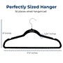 Pyle - SLHVEL50 , Home and Office , Storage - Organization , 50 Pcs. of Velvet Non-Slip Hangers for Clothes - Heavy Duty Coat Hanger Set with 360° Swivel Hook (Black)