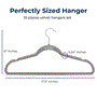 Pyle - SLHVELGRY10 , Home and Office , Storage - Organization , 10 Pcs. Velvet Hangers - Non-Slip, Sturdy, and Heavy Duty Coat Set with 360° Swivel Hook for Clothes (Grey)