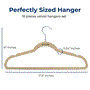 Pyle - SLHVELIVOR10 , Home and Office , Storage - Organization , 10 Pcs. Velvet Hangers - Non-Slip, Sturdy, and Heavy Duty Coat Set with 360° Swivel Hook for Clothes (Ivory)