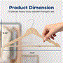 Pyle - SLHWD30 , Home and Office , Storage - Organization , 30 Pcs. of Solid Wooden Hangers for Clothes - Heavy Duty Suit Hanger Set with Chrome 360° Swivel Hook- Notches design for Camisole, Jacket, Pant, Dress Clothes Hangers (Natural Color)