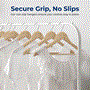 Pyle - SLHWD30 , Home and Office , Storage - Organization , 30 Pcs. of Solid Wooden Hangers for Clothes - Heavy Duty Suit Hanger Set with Chrome 360° Swivel Hook- Notches design for Camisole, Jacket, Pant, Dress Clothes Hangers (Natural Color)