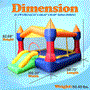 Pyle - SLIB950 , Sports and Outdoors , Inflatable Jumping Castle - Indoor/Outdoor Portable Bounce House with Mini Slide for Kids