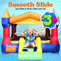 Pyle - SLIB950 , Sports and Outdoors , Inflatable Jumping Castle - Indoor/Outdoor Portable Bounce House with Mini Slide for Kids