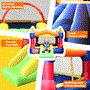 Pyle - SLIB950 , Sports and Outdoors , Inflatable Jumping Castle - Indoor/Outdoor Portable Bounce House with Mini Slide for Kids
