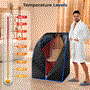 Pyle - SLISAU20BK , Home and Office , Therapeutic , Compact & Portable Sauna - Personal In-Home Detox Spa Steam Therapy Heated Sauna