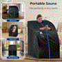 Pyle - SLISAU20BK , Home and Office , Therapeutic , Compact & Portable Sauna - Personal In-Home Detox Spa Steam Therapy Heated Sauna