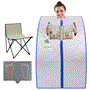 Pyle - SLISAU20SL , Home and Office , Therapeutic , Compact & Portable Sauna - Personal In-Home Detox Spa Steam Therapy Heated Sauna