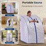 Pyle - SLISAU20SL.5 , Home and Office , Therapeutic , Compact & Portable Sauna - Personal In-Home Detox Spa Steam Therapy Heated Sauna