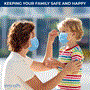 Pyle - SLKDPLY50X40 , Misc , 50 Pcs X 40 INNER  = 2,000 Disposable Face Masks - 3 Layer Protection Breathable Face Masks, For Dust Covering (For Kids)