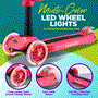 Pyle - SLKS26 , Sports and Outdoors , Kids Toy Scooters , Infinity 3-Wheel Kids Scooter - Child & Toddler Toy Scooter with Built-in LED Wheel Lights, Fold-Out Comfort Seat (Pink)