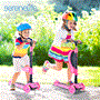 Pyle - SLKS26 , Sports and Outdoors , Kids Toy Scooters , Infinity 3-Wheel Kids Scooter - Child & Toddler Toy Scooter with Built-in LED Wheel Lights, Fold-Out Comfort Seat (Pink)
