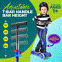 Pyle - SLKS47 , Sports and Outdoors , Kids Toy Scooters , Infinity 3-Wheel Kids Scooter - Child & Toddler Toy Scooter with Built-in LED Wheel Lights, Fold-Out Comfort Seat (Blue)