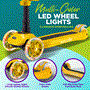 Pyle - SLKS59 , Sports and Outdoors , Kids Toy Scooters , Infinity 3-Wheel Kids Scooter - Child & Toddler Toy Scooter with Built-in LED Wheel Lights, Fold-Out Comfort Seat (Yellow)