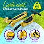 Pyle - SLKS59 , Sports and Outdoors , Kids Toy Scooters , Infinity 3-Wheel Kids Scooter - Child & Toddler Toy Scooter with Built-in LED Wheel Lights, Fold-Out Comfort Seat (Yellow)