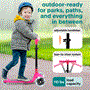 Pyle - SLKSC11PN , Sports and Outdoors , Kids Toy Scooters , 3-Wheel Foldable Kids Scooter - Child Toy Scooter with Built-in LED Wheel Lights, and Easy Maneuvering Lean-to-Steer Technology (Pink)