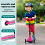 Pyle - SLKSC11PN , Sports and Outdoors , Kids Toy Scooters , 3-Wheel Foldable Kids Scooter - Child Toy Scooter with Built-in LED Wheel Lights, and Easy Maneuvering Lean-to-Steer Technology (Pink)