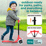 Pyle - SLKSC12RD , Sports and Outdoors , Kids Toy Scooters , 3-Wheel Foldable Kids Scooter - Child Toy Scooter with Built-in LED Wheel Lights, and Easy Maneuvering Lean-to-Steer Technology (Red)