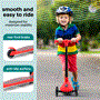 Pyle - SLKSC12RD , Sports and Outdoors , Kids Toy Scooters , 3-Wheel Foldable Kids Scooter - Child Toy Scooter with Built-in LED Wheel Lights, and Easy Maneuvering Lean-to-Steer Technology (Red)