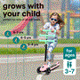 Pyle - SLKSC13MG , Sports and Outdoors , Kids Toy Scooters , 3-Wheel Foldable Kids Scooter - Child Toy Scooter with Built-in LED Wheel Lights, and Easy Maneuvering Lean-to-Steer Technology (Mint Green)