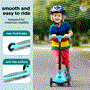 Pyle - SLKSC14AQ , Sports and Outdoors , Kids Toy Scooters , 3-Wheel Foldable Kids Scooter - Child Toy Scooter with Built-in LED Wheel Lights, and Easy Maneuvering Lean-to-Steer Technology (Turquoise Blue)