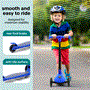 Pyle - SLKSC15BL.5 , Sports and Outdoors , Kids Toy Scooters , 3-Wheel Foldable Kids Scooter - Child Toy Scooter with Built-in LED Wheel Lights, and Easy Maneuvering Lean-to-Steer Technology (Blue)