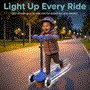 Pyle - SLKSC15BL.5 , Sports and Outdoors , Kids Toy Scooters , 3-Wheel Foldable Kids Scooter - Child Toy Scooter with Built-in LED Wheel Lights, and Easy Maneuvering Lean-to-Steer Technology (Blue)