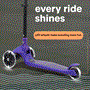 Pyle - SLKSC16PR , Sports and Outdoors , Kids Toy Scooters , 3-Wheel Foldable Kids Scooter - Child Toy Scooter with Built-in LED Wheel Lights, and Easy Maneuvering Lean-to-Steer Technology (Purple)