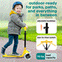 Pyle - SLKSC17YL , Sports and Outdoors , Kids Toy Scooters , 3-Wheel Foldable Kids Scooter - Child Toy Scooter with Built-in LED Wheel Lights, and Easy Maneuvering Lean-to-Steer Technology (Yellow)