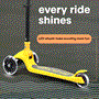 Pyle - SLKSC17YL , Sports and Outdoors , Kids Toy Scooters , 3-Wheel Foldable Kids Scooter - Child Toy Scooter with Built-in LED Wheel Lights, and Easy Maneuvering Lean-to-Steer Technology (Yellow)